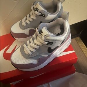 Nike Kids' White, Gray, and Pink Sneakers